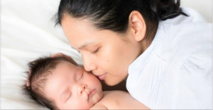 Mommy and baby sleep